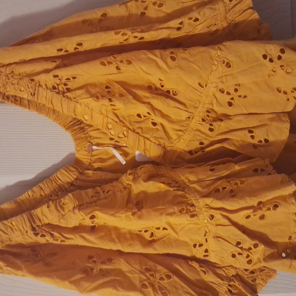 Free people Gardenia Eyelet crop top